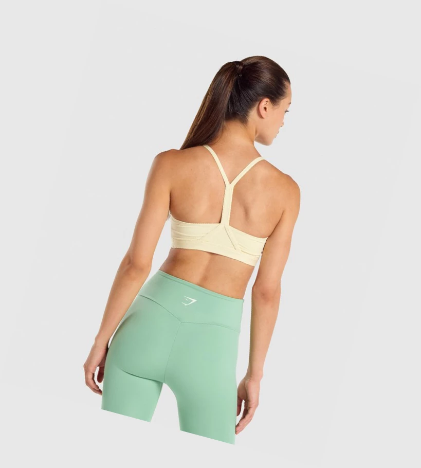 Gymshark V Neck Koulutus Naisten Urheiluliivit Vaaleankeltainen | AHVZOX034