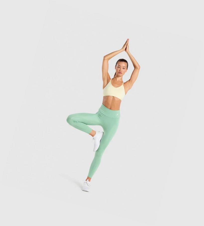 Gymshark V Neck Koulutus Naisten Urheiluliivit Vaaleankeltainen | AHVZOX034