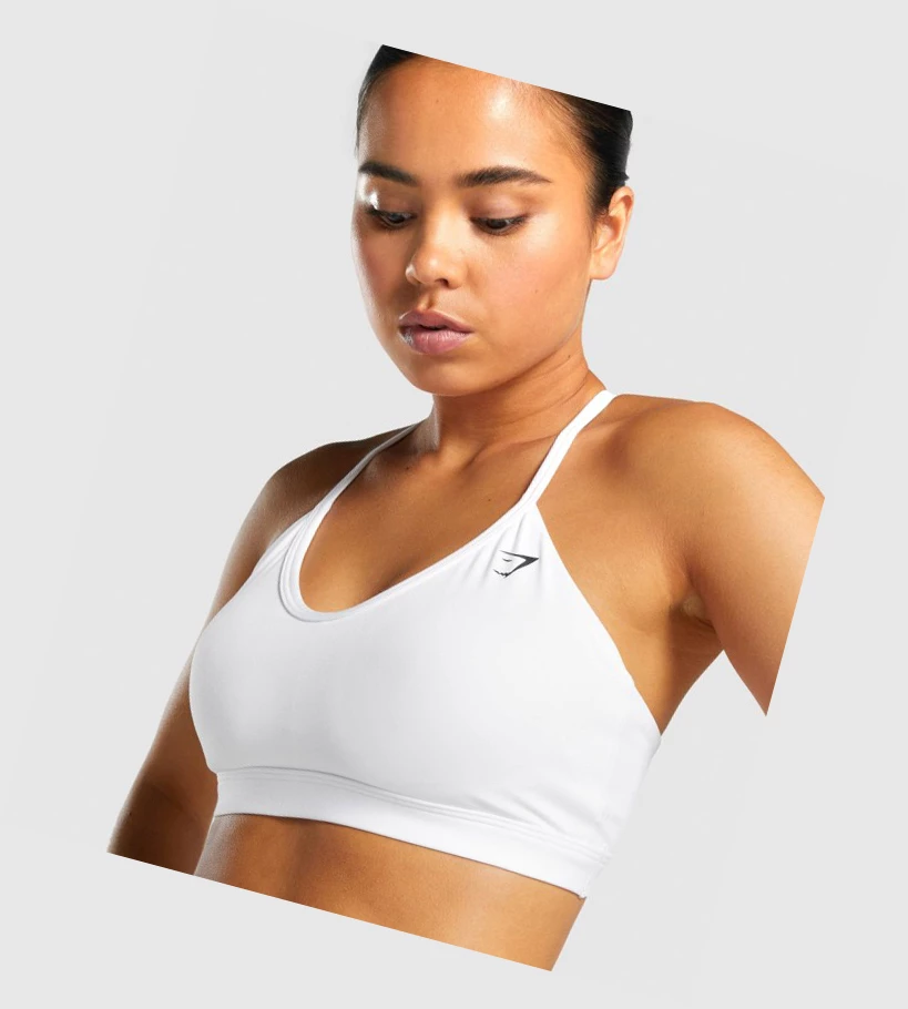 Gymshark V Neck Koulutus Naisten Urheiluliivit Valkoinen | JVPDHE940