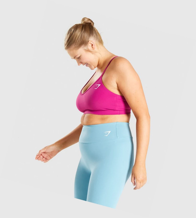 Gymshark V Neck Koulutus Naisten Urheiluliivit Pinkki | NQMTLR743