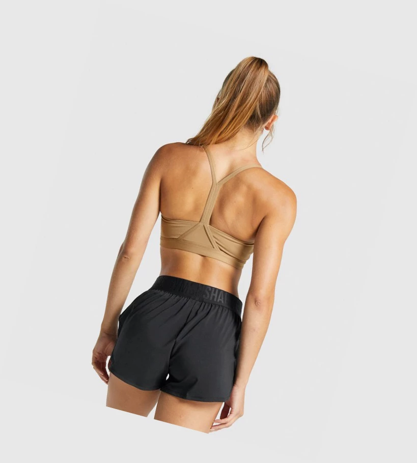 Gymshark V Neck Koulutus Naisten Urheiluliivit Vaaleanruskea | RZCDKO038