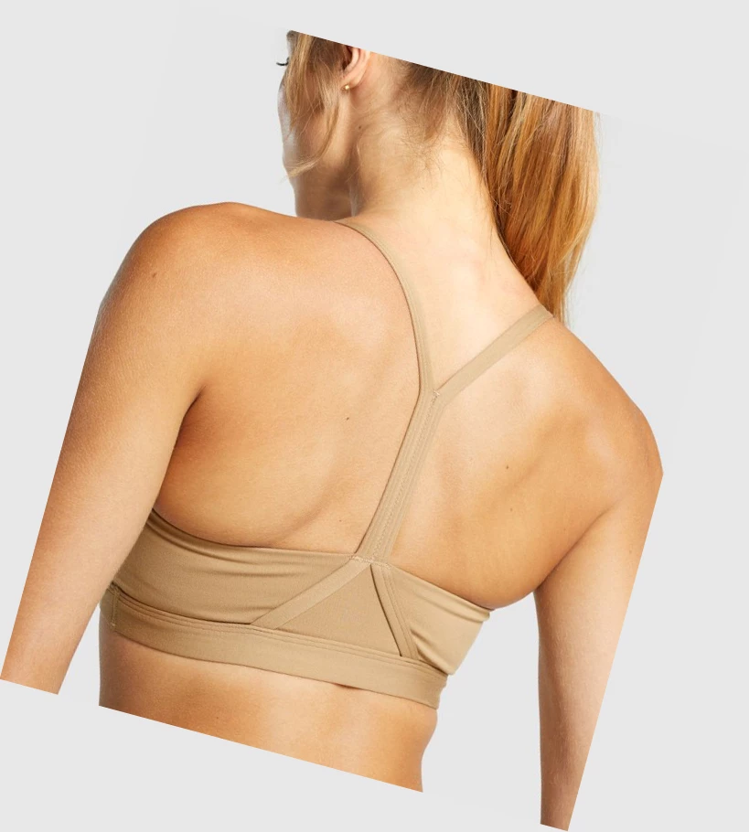 Gymshark V Neck Koulutus Naisten Urheiluliivit Vaaleanruskea | RZCDKO038