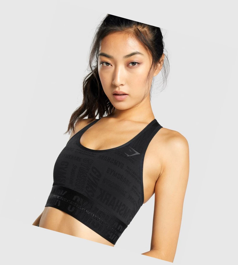 Gymshark Vision Naisten Urheiluliivit Mustat | CZKYIN172