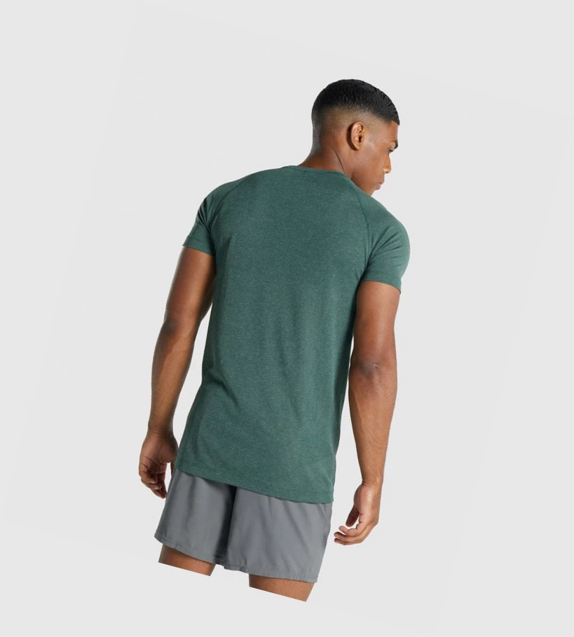 Gymshark Vital Light Seamless Miesten T Paidat Tummanvihreä | JDAFTS180