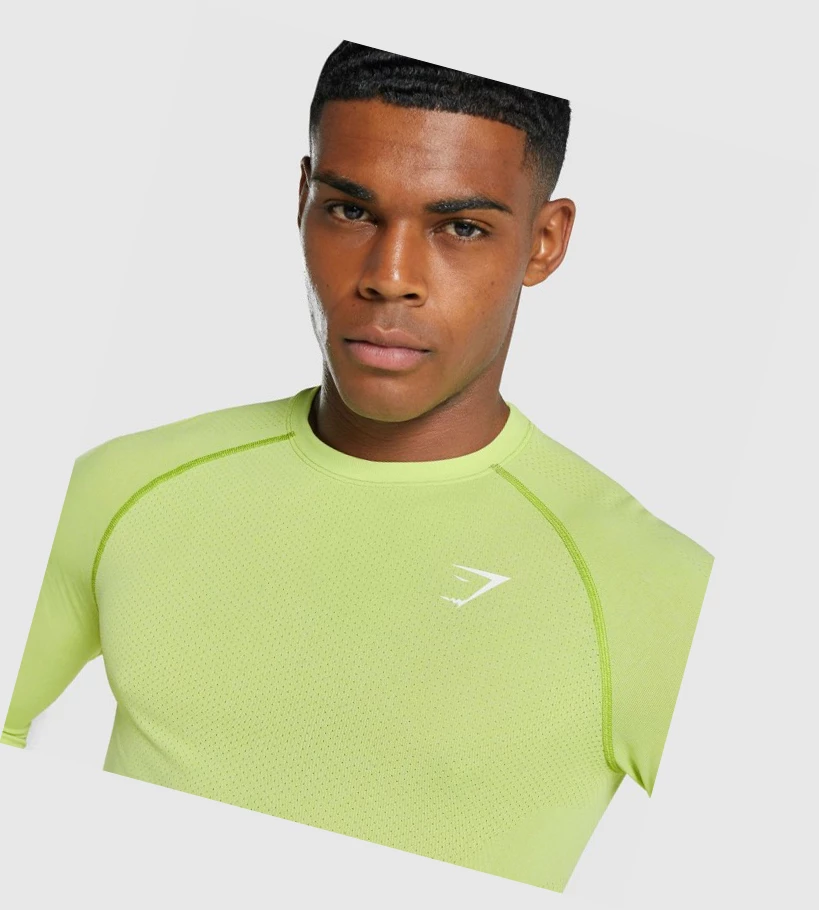 Gymshark Vital Light Seamless Miesten T Paidat Keltainen | RIQOFH025