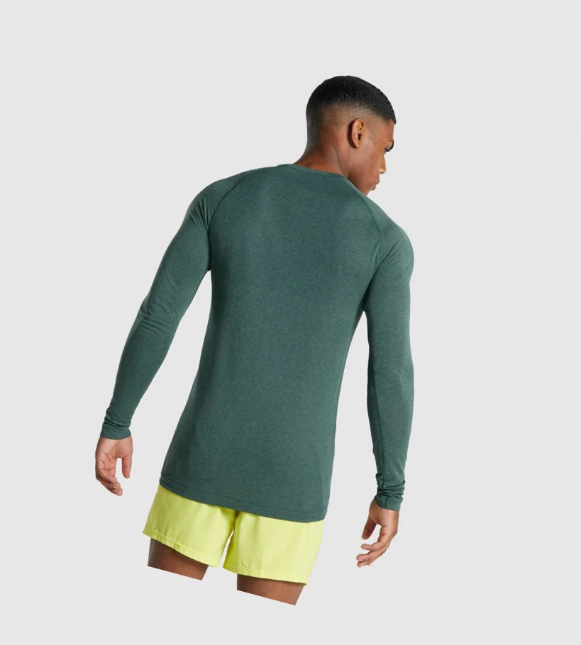 Gymshark Vital Light Seamless Miesten T Paidat Tummanvihreä | VSNWFC240