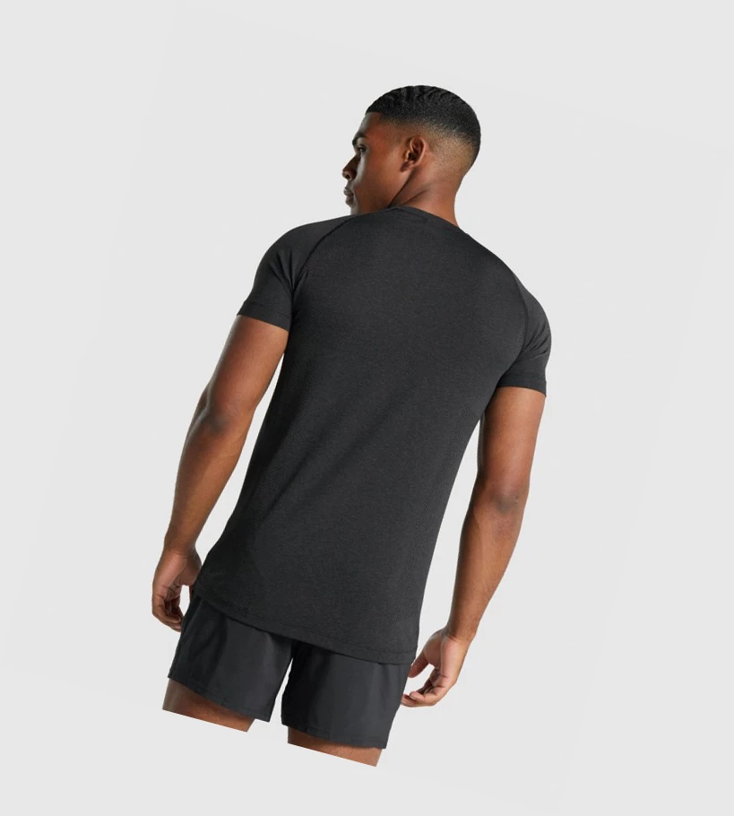 Gymshark Vital Light Seamless Miesten T Paidat Mustat | XQGIOE956