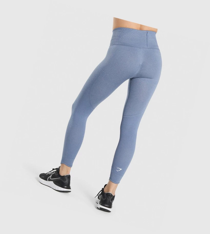 Gymshark Vital Rise Seamless High Waisted Naisten Leggingsit Sininen | NLQFVZ420