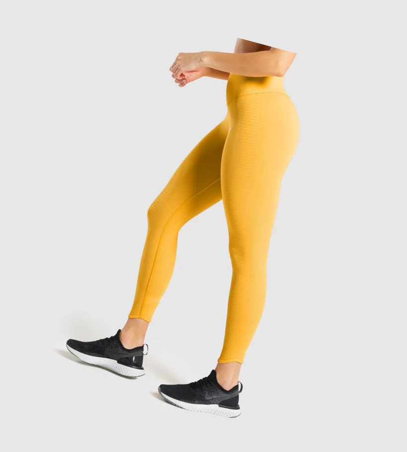 Gymshark Vital Rise Seamless High Waisted Naisten Leggingsit Keltainen | PQTDBZ683