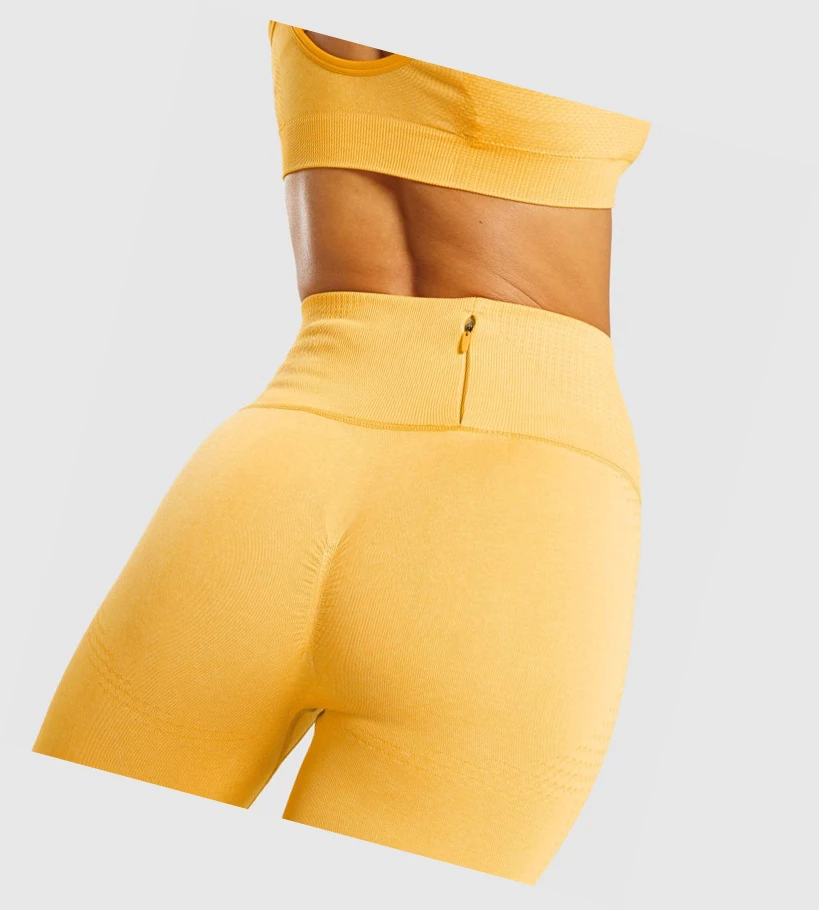Gymshark Vital Rise Seamless High Waisted Naisten Leggingsit Keltainen | PQTDBZ683