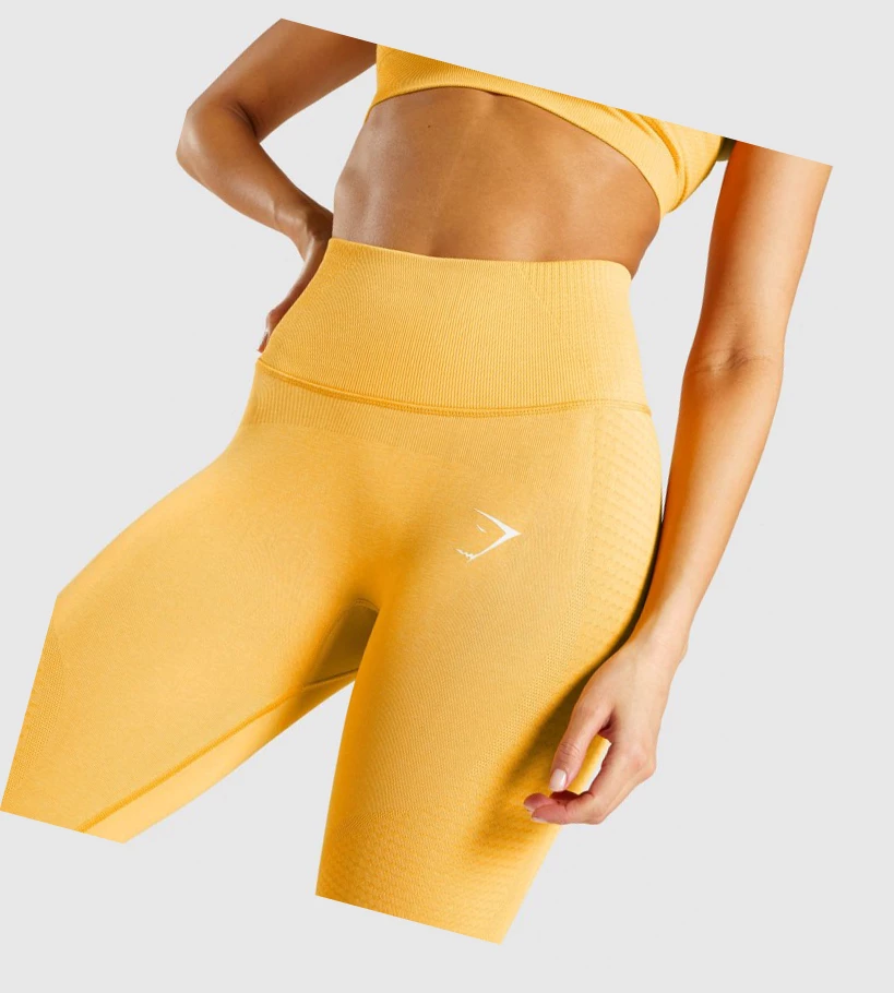 Gymshark Vital Rise Seamless High Waisted Naisten Leggingsit Keltainen | PQTDBZ683