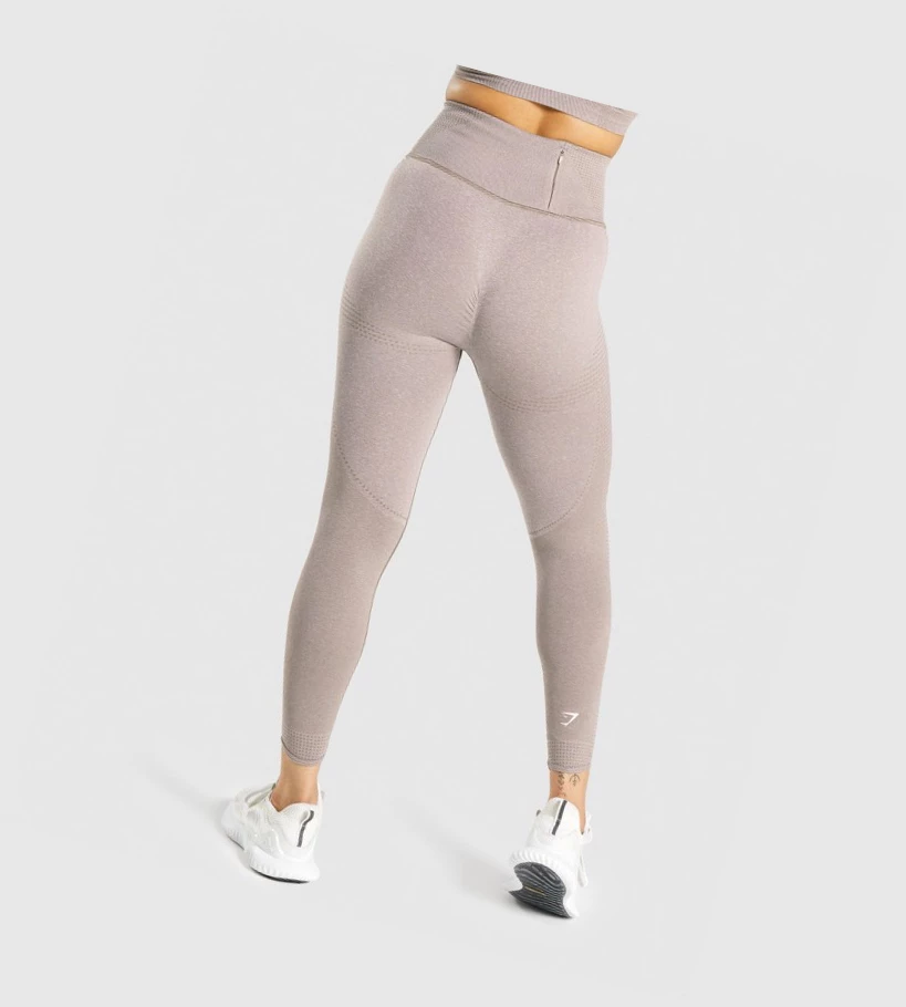 Gymshark Vital Rise Seamless High Waisted Naisten Leggingsit Harmaat Ruskea | WCDEFT769