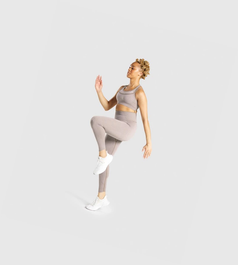 Gymshark Vital Rise Seamless High Waisted Naisten Leggingsit Harmaat Ruskea | WCDEFT769