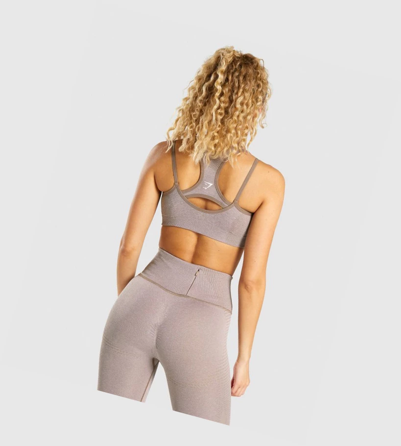 Gymshark Vital Rise Seamless Naisten Urheiluliivit Harmaat Ruskea | DRNJFV896