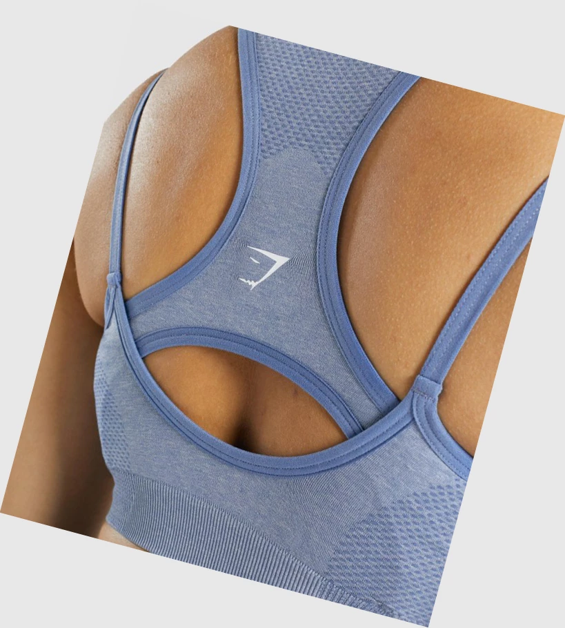 Gymshark Vital Rise Seamless Naisten Urheiluliivit Sininen | FJHNID695