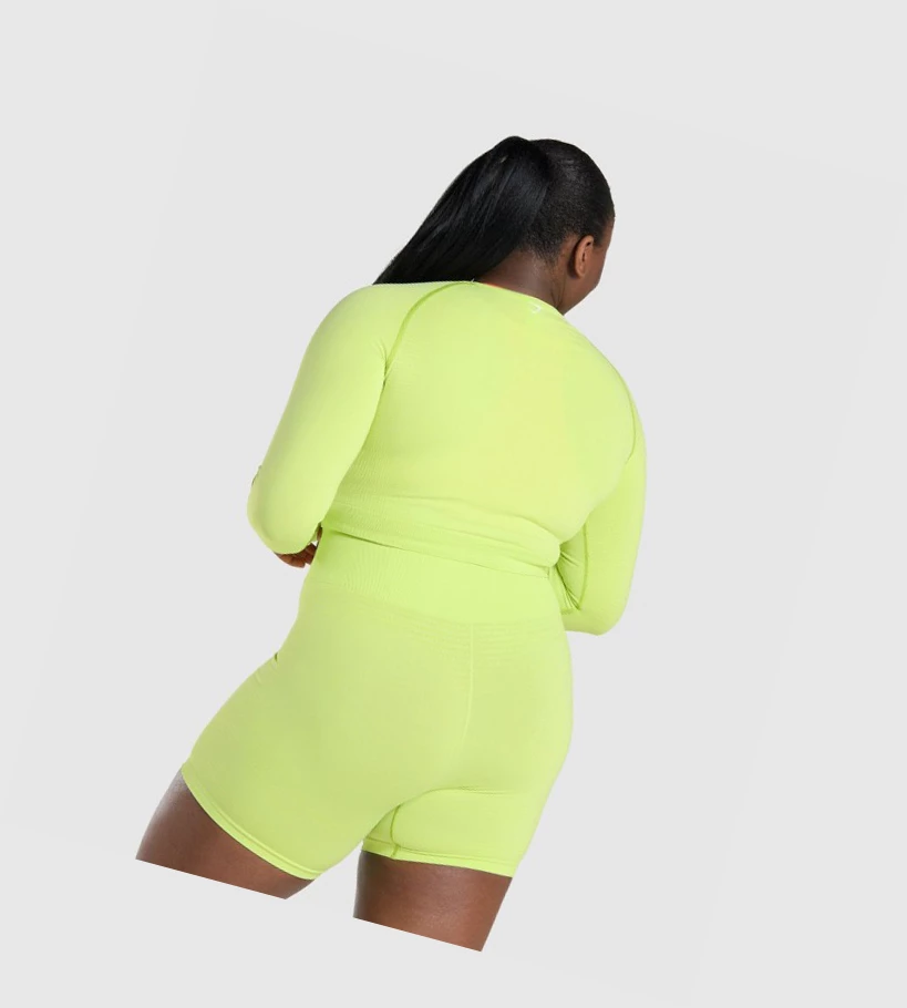 Gymshark Vital Seamless 2.0 Crop Top Naisten T Paidat Keltainen | AGCUSW681