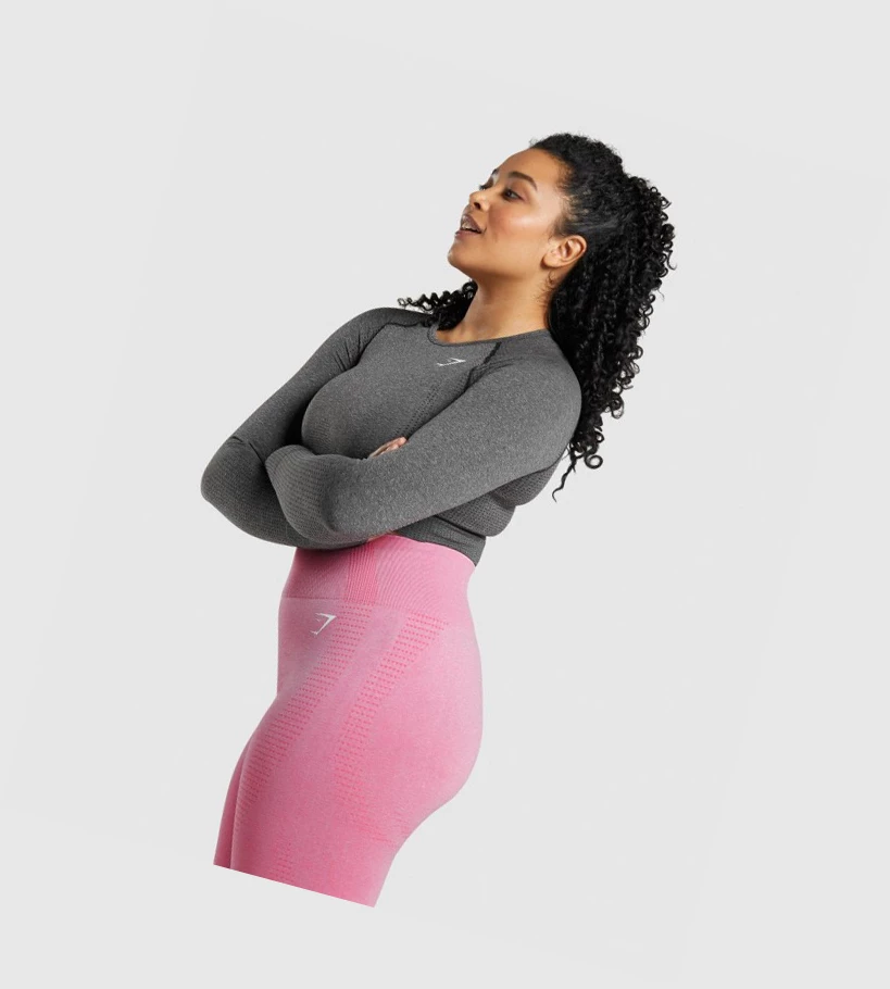 Gymshark Vital Seamless 2.0 Crop Top Naisten Puserot Harmaat | FNDVYW189