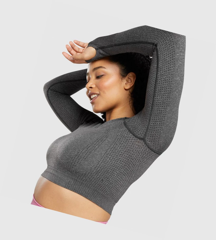 Gymshark Vital Seamless 2.0 Crop Top Naisten Puserot Harmaat | FNDVYW189