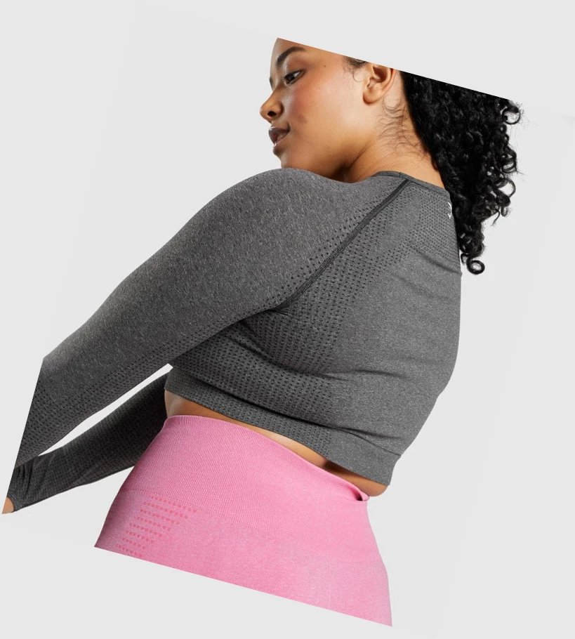 Gymshark Vital Seamless 2.0 Crop Top Naisten Puserot Harmaat | FNDVYW189