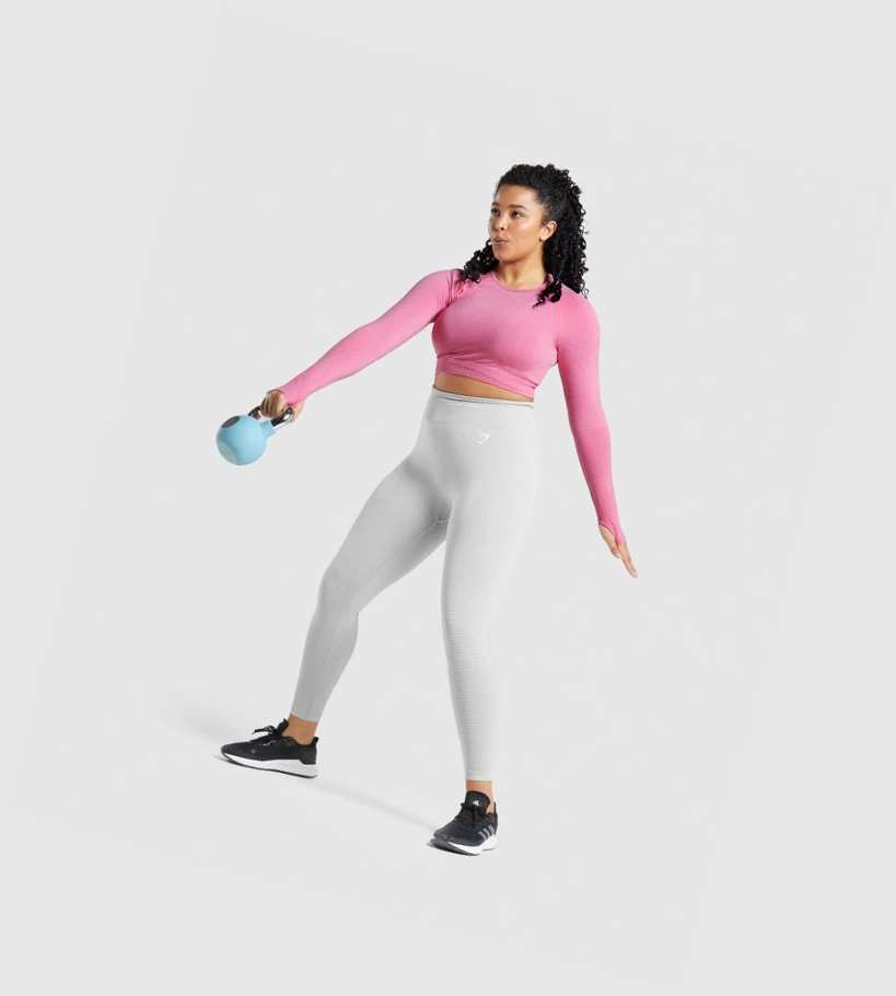 Gymshark Vital Seamless 2.0 Crop Top Naisten T Paidat Pinkki | GZXICT894