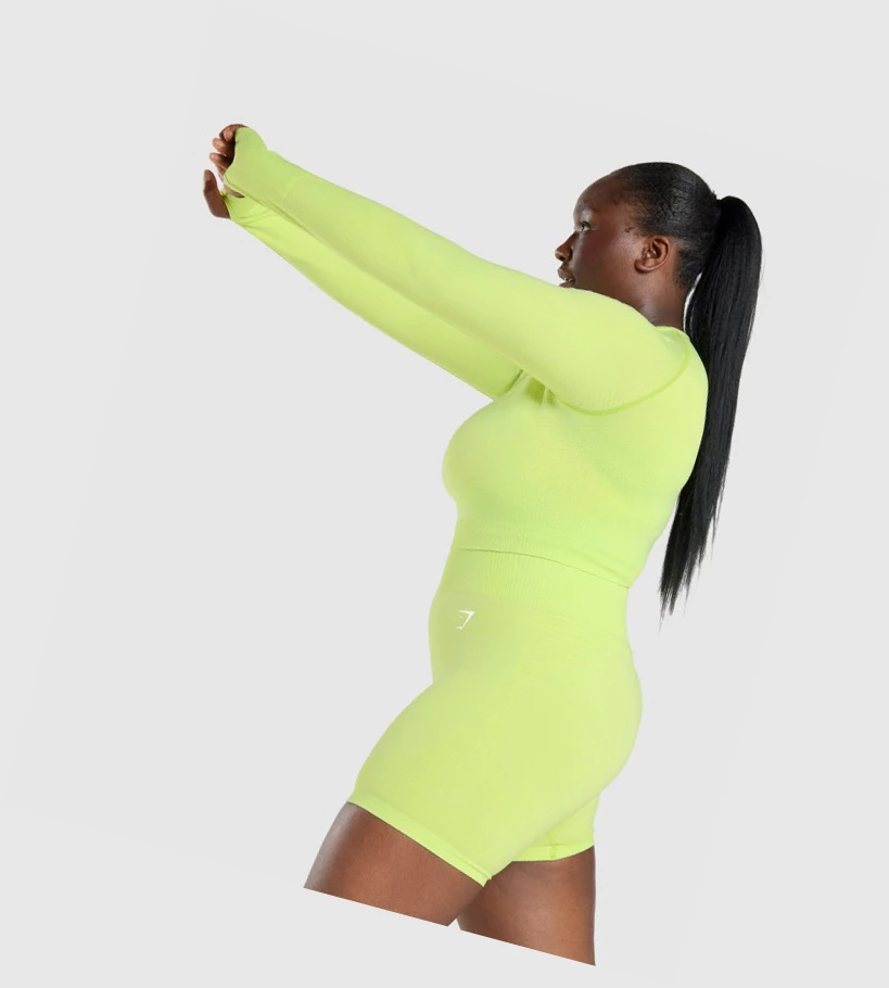 Gymshark Vital Seamless 2.0 Crop Top Naisten Puserot Keltainen | HJYPIG502