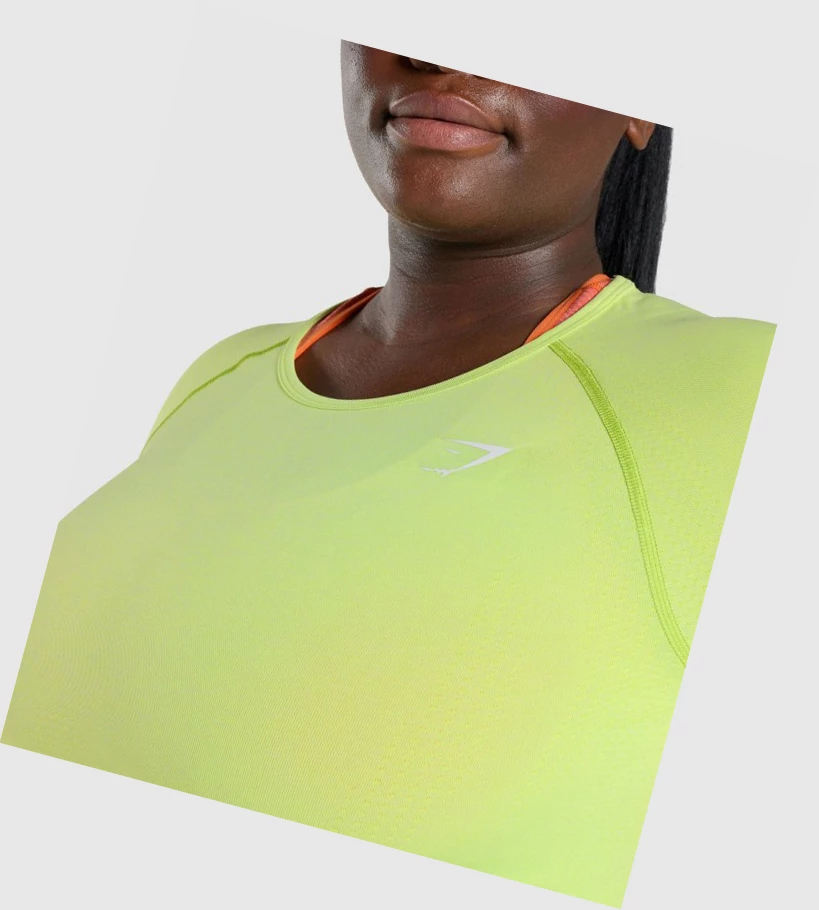 Gymshark Vital Seamless 2.0 Crop Top Naisten Puserot Keltainen | HJYPIG502