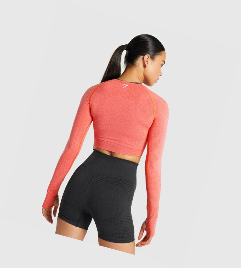 Gymshark Vital Seamless 2.0 Crop Top Naisten T Paidat Oranssi | NZKAYF974
