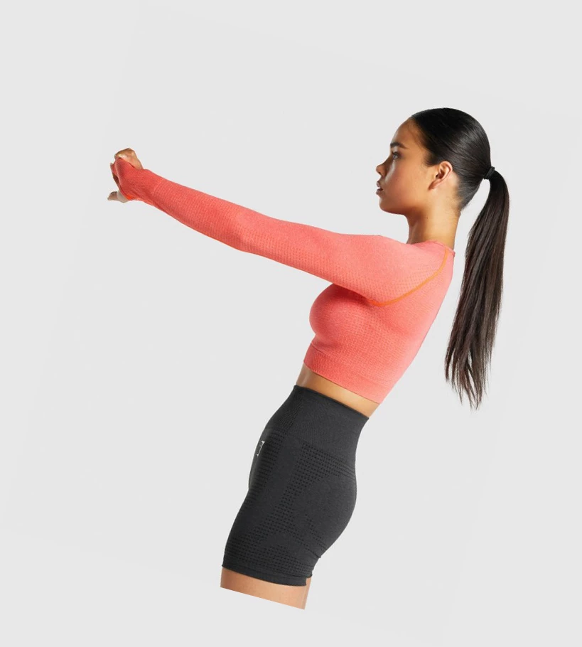 Gymshark Vital Seamless 2.0 Crop Top Naisten T Paidat Oranssi | NZKAYF974