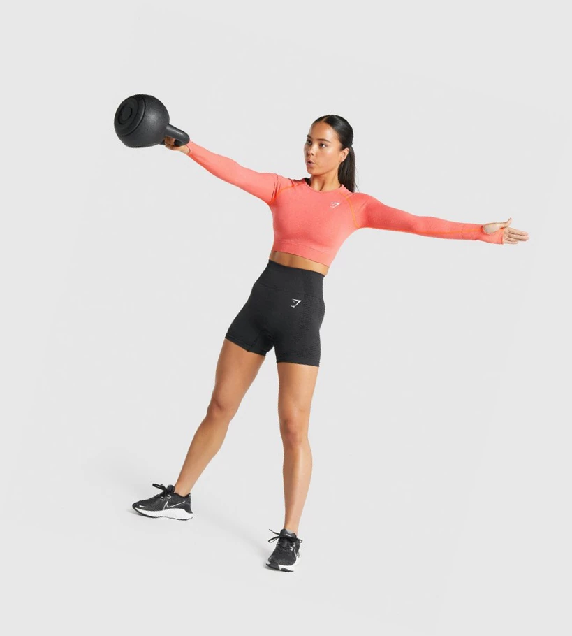 Gymshark Vital Seamless 2.0 Crop Top Naisten T Paidat Oranssi | NZKAYF974