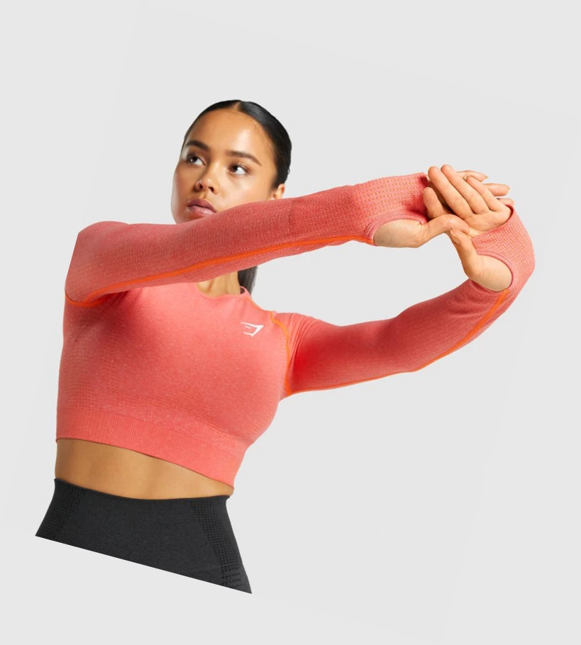 Gymshark Vital Seamless 2.0 Crop Top Naisten T Paidat Oranssi | NZKAYF974