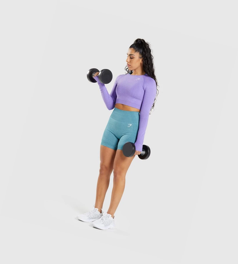 Gymshark Vital Seamless 2.0 Crop Top Naisten Puserot Vaaleanvioletit | OYNEPW824