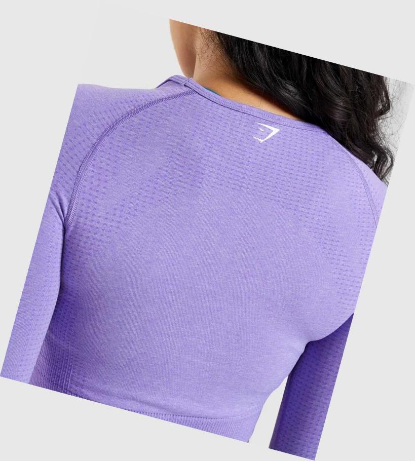 Gymshark Vital Seamless 2.0 Crop Top Naisten Puserot Vaaleanvioletit | OYNEPW824