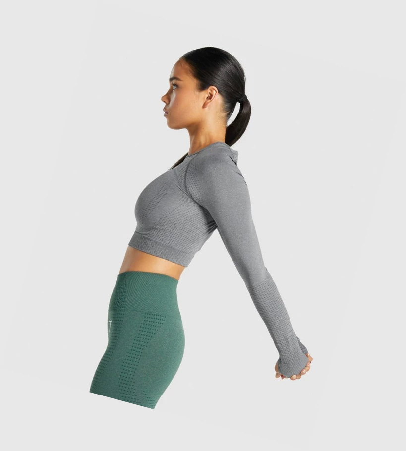 Gymshark Vital Seamless 2.0 Crop Top Naisten Puserot Harmaat | XWSTDU140