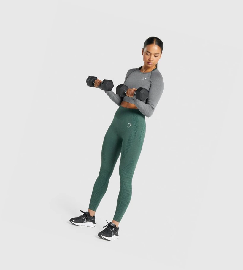 Gymshark Vital Seamless 2.0 Crop Top Naisten Puserot Harmaat | XWSTDU140