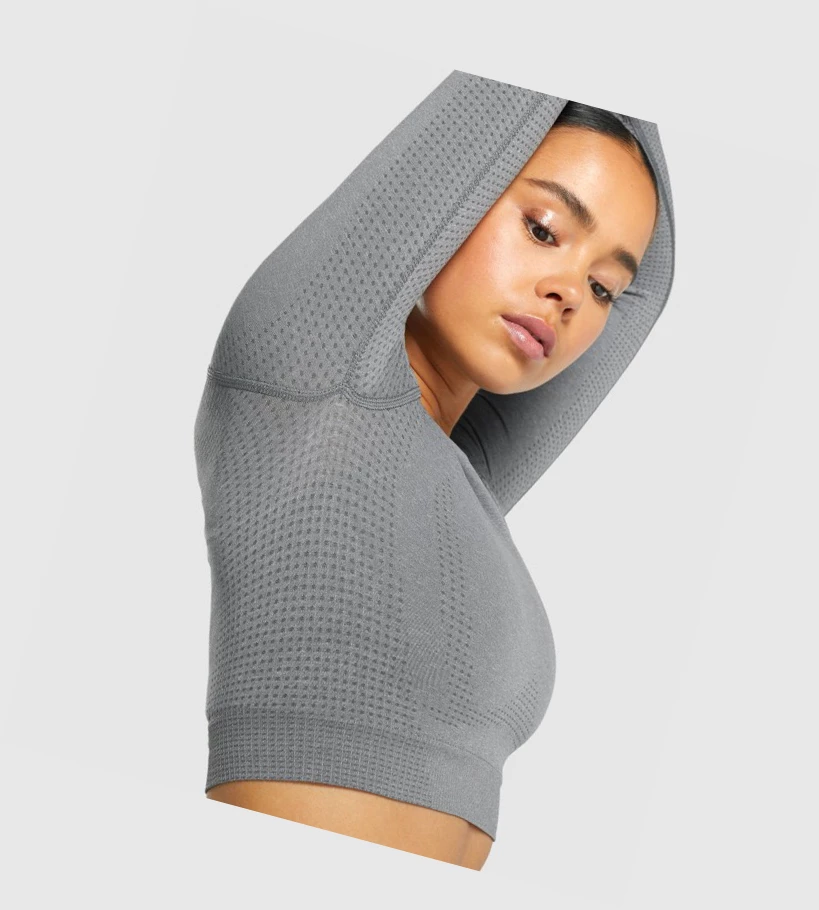 Gymshark Vital Seamless 2.0 Crop Top Naisten Puserot Harmaat | XWSTDU140
