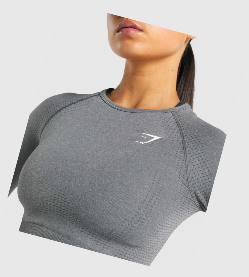 Gymshark Vital Seamless 2.0 Crop Top Naisten Puserot Harmaat | XWSTDU140