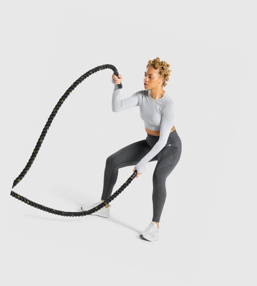 Gymshark Vital Seamless 2.0 Crop Top Naisten T Paidat Vaaleanharmaat | YVCDSF768