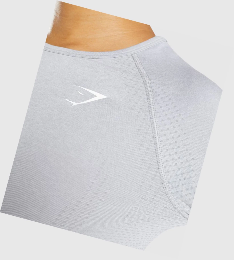 Gymshark Vital Seamless 2.0 Crop Top Naisten T Paidat Vaaleanharmaat | YVCDSF768