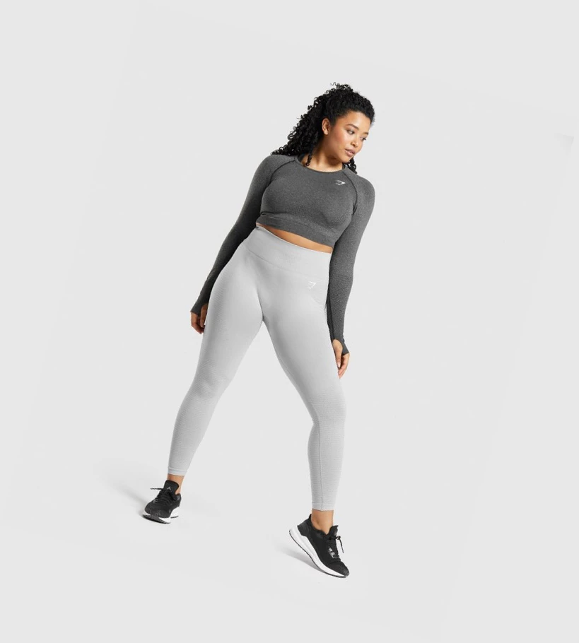 Gymshark Vital Seamless 2.0 High Waisted Naisten Leggingsit Vaaleanharmaat | MNQIJF568