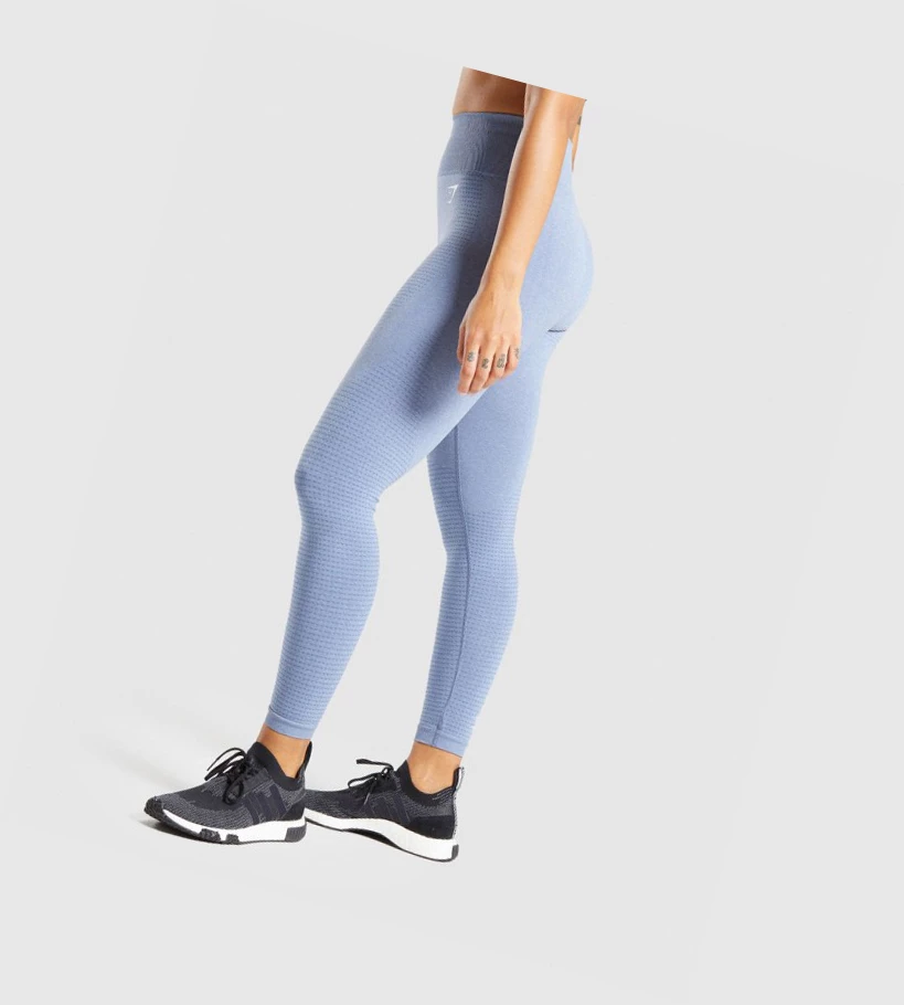 Gymshark Vital Seamless 2.0 High Waisted Naisten Leggingsit Sininen | RYUQDH693