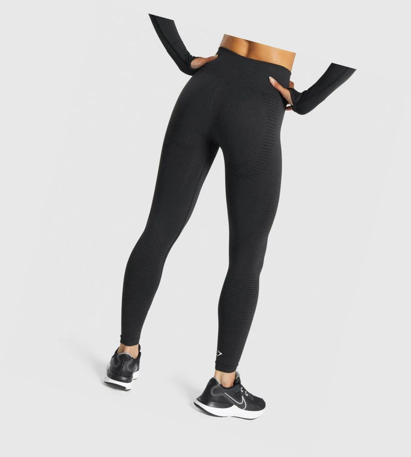 Gymshark Vital Seamless 2.0 High Waisted Naisten Leggingsit Mustat | TWZIAQ165