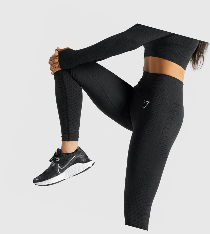Gymshark Vital Seamless 2.0 High Waisted Naisten Leggingsit Mustat | TWZIAQ165