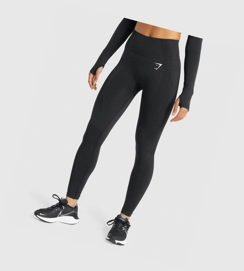 Gymshark Vital Seamless 2.0 High Waisted Naisten Leggingsit Mustat | TWZIAQ165