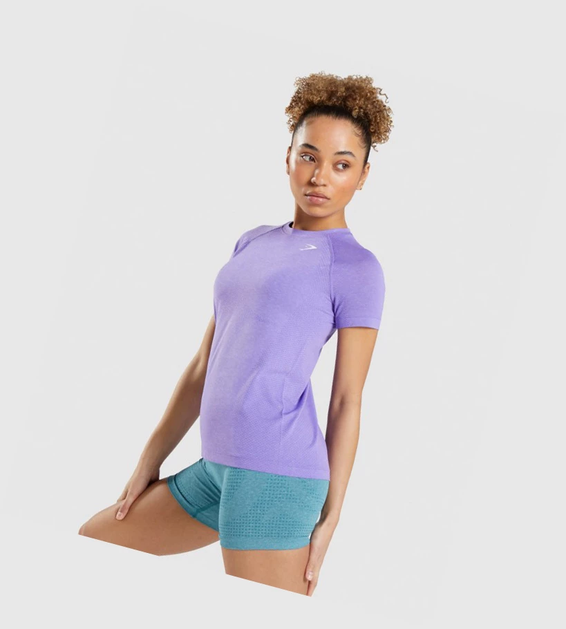 Gymshark Vital Seamless 2.0 Light Naisten T Paidat Vaaleanvioletit | DFLCME592