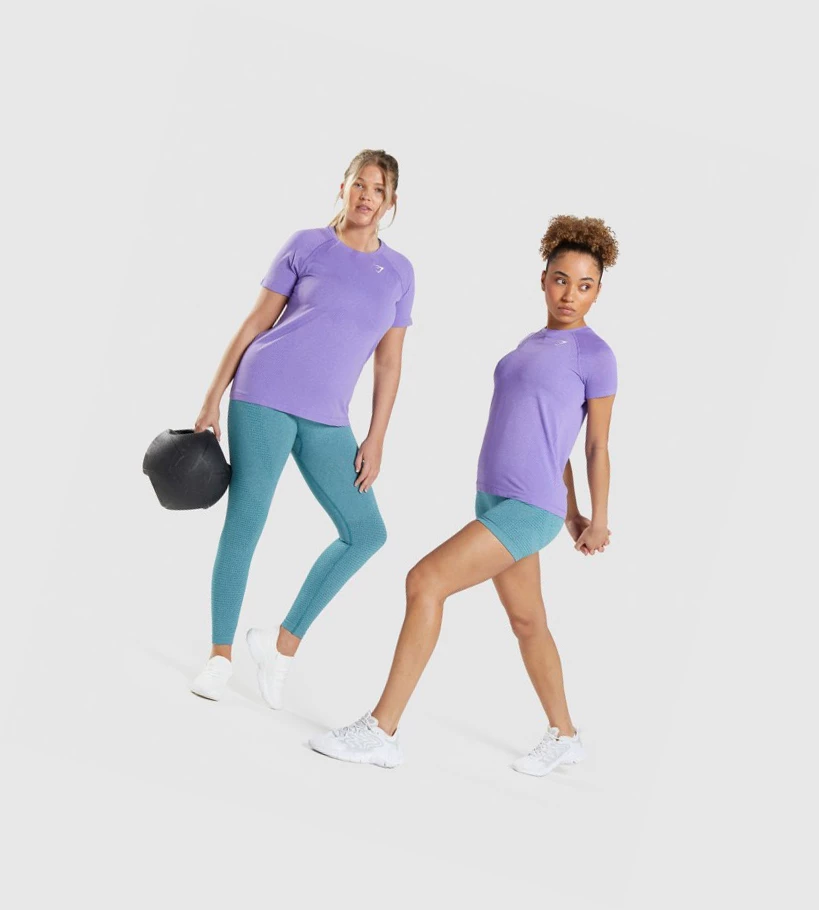 Gymshark Vital Seamless 2.0 Light Naisten T Paidat Vaaleanvioletit | DFLCME592