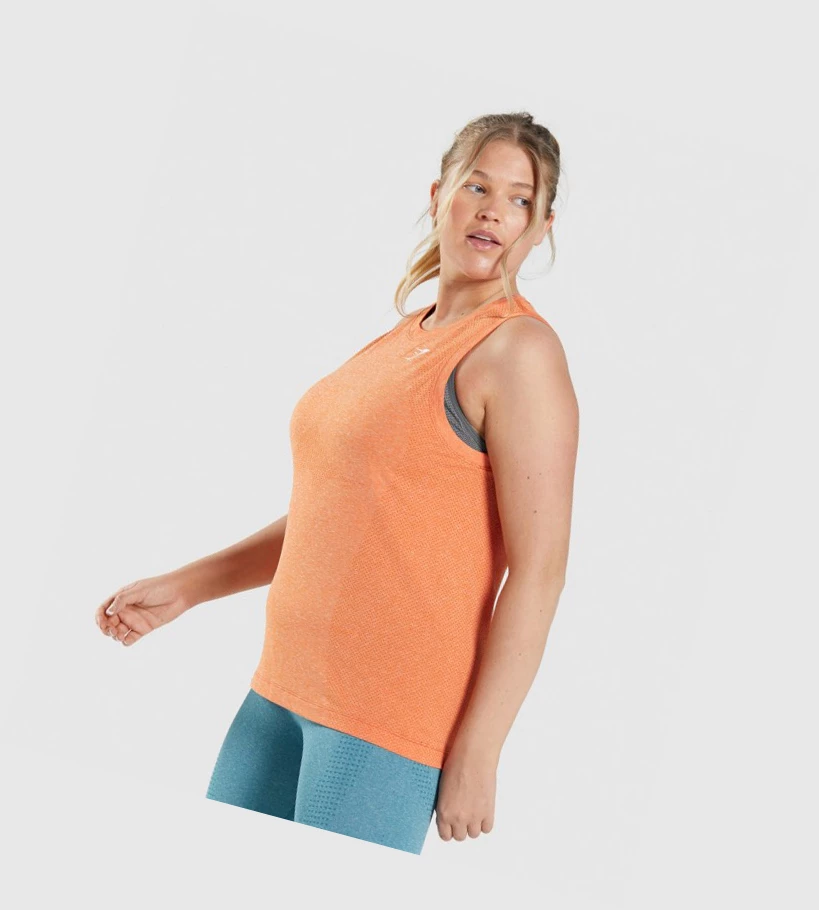 Gymshark Vital Seamless 2.0 Light Naisten Hihaton Paita Aprikoosi Oranssi | UYHZKM950
