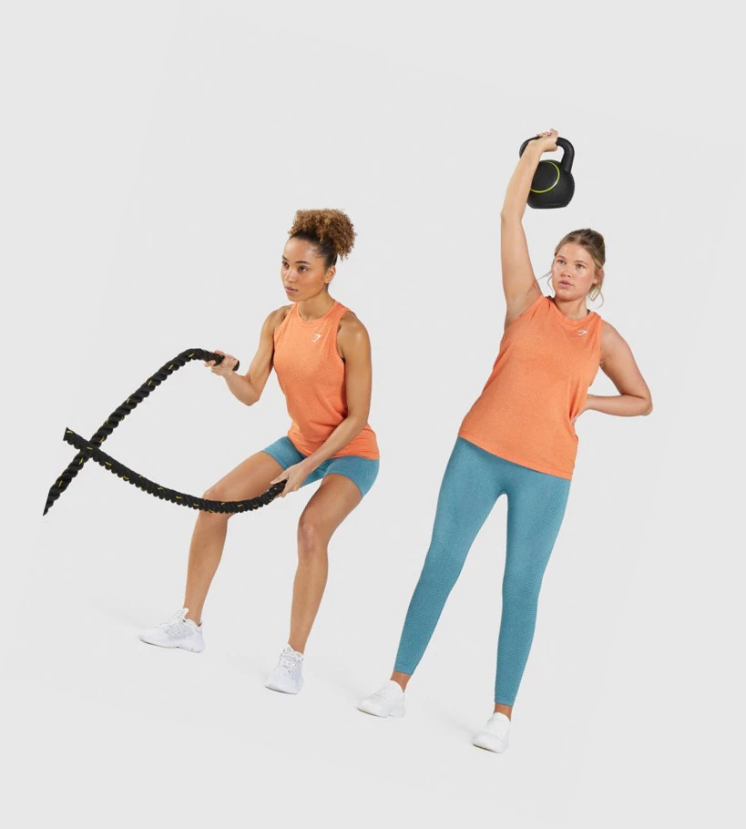 Gymshark Vital Seamless 2.0 Light Naisten Hihaton Paita Aprikoosi Oranssi | UYHZKM950