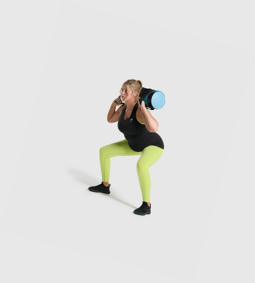 Gymshark Vital Seamless 2.0 Naisten Hihaton Paita Mustat | LADYIC561