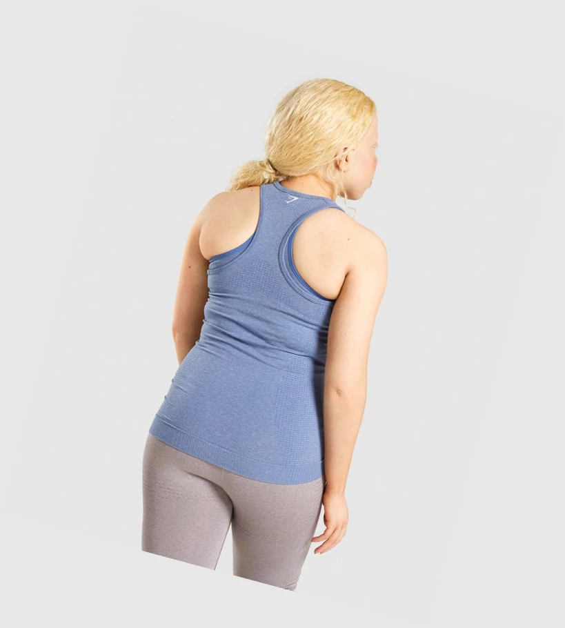 Gymshark Vital Seamless 2.0 Naisten Hihaton Paita Sininen | UVZCGX670