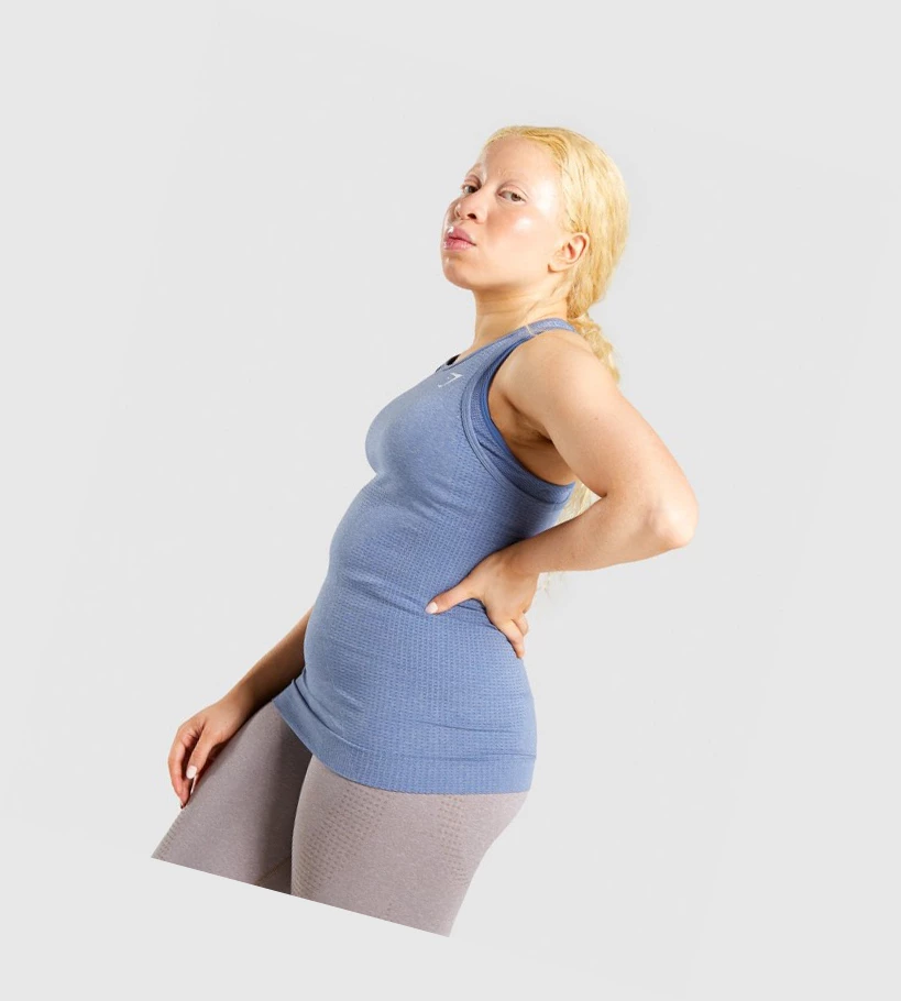 Gymshark Vital Seamless 2.0 Naisten Hihaton Paita Sininen | UVZCGX670